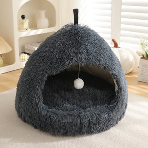Discover the Cozy Comfort of the Winter Cat Nest Plush Warm Pet Bed
