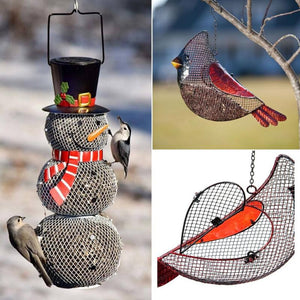 Snowman Bird Style Pendant Red Bird Feeder – Bring Your Garden to Life
