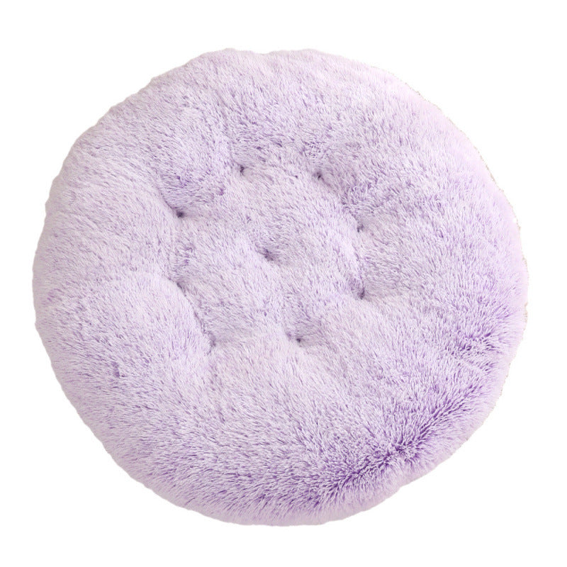 Round Pet Plush Warm Sleep Bed