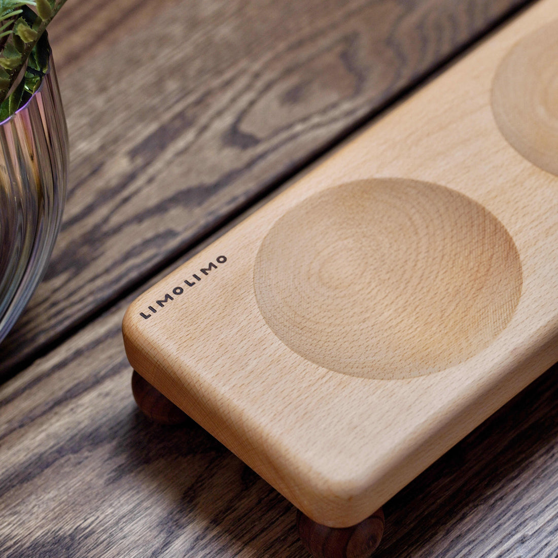 Solid Wood Pet Bowl Feeding Bowl