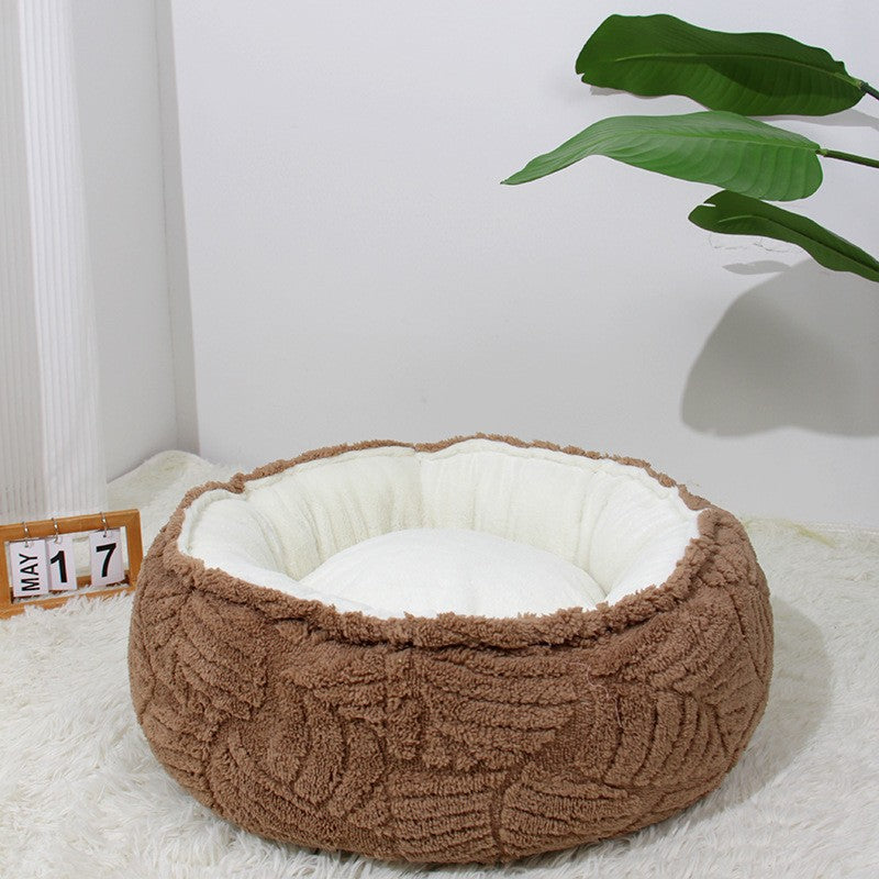 Pet Round Soft And Warm Bed