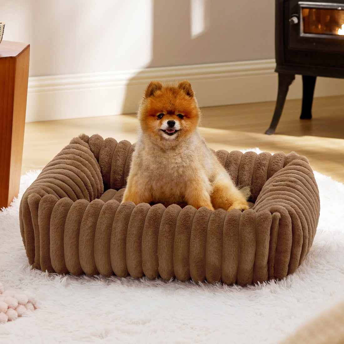 Pet Supplies Warm Plush Pet Bed