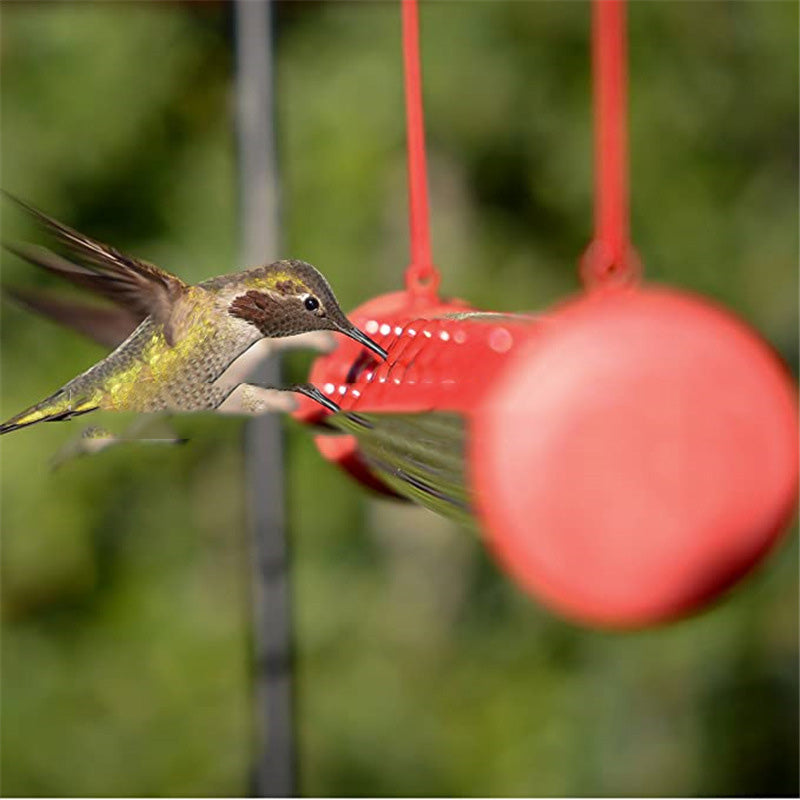 Hanging Long Tube With Flowers Bird Feeder