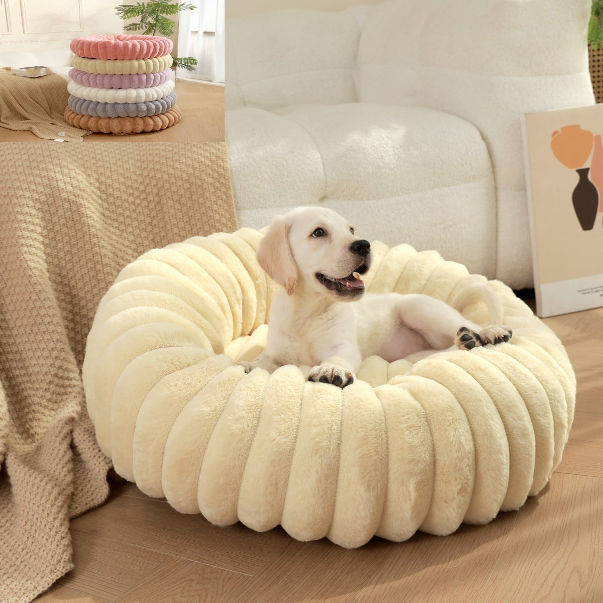 High Weight Pet Straight Rabbit Plush Bed