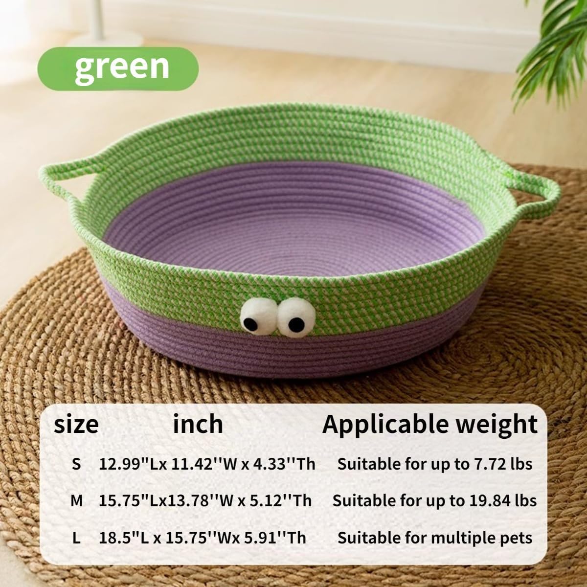 Scratch Woven Cotton Rope Pet Bed