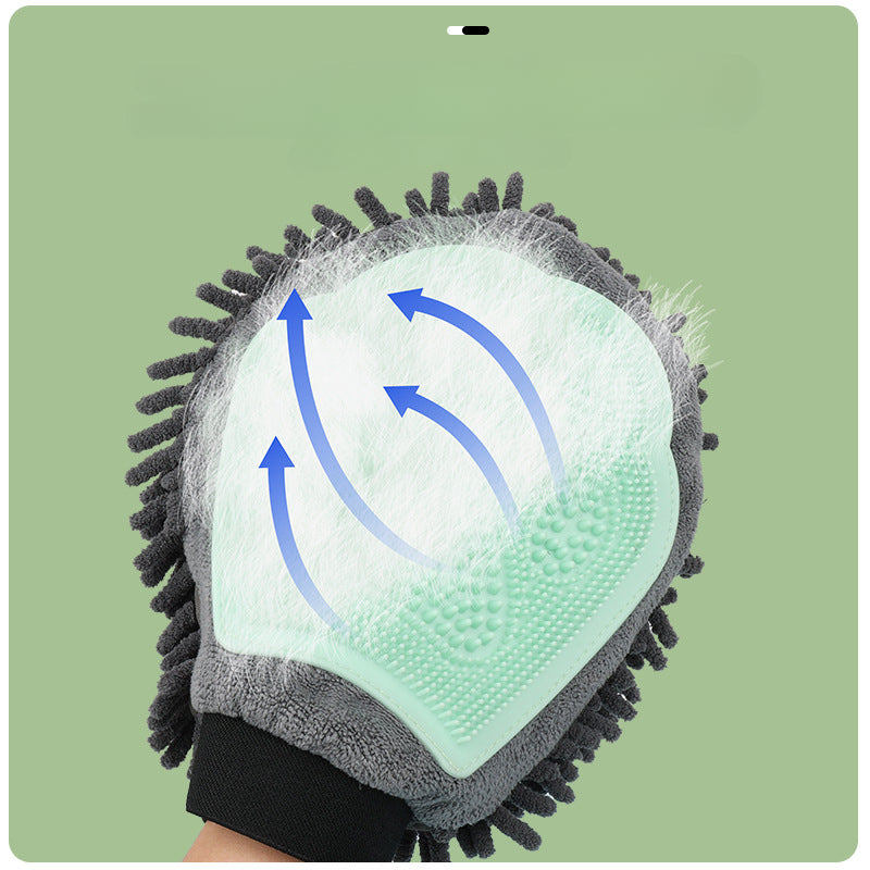 Pet Bathing 2-in-1 Grooming Glove
