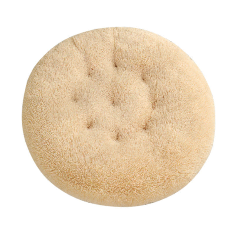 Round Pet Plush Warm Sleep Bed