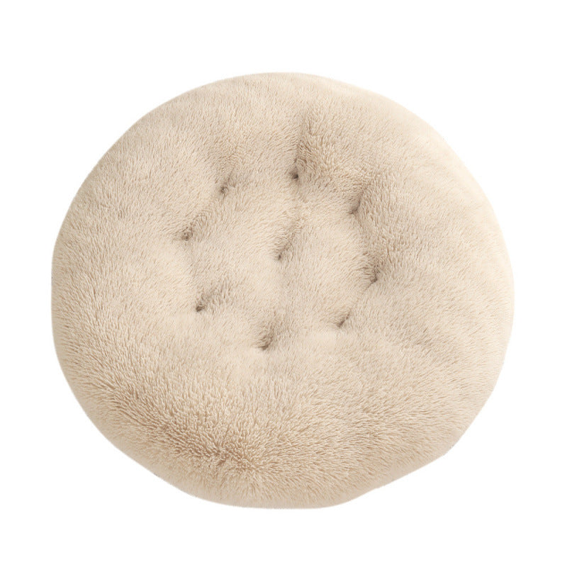 Round Pet Plush Warm Sleep Bed