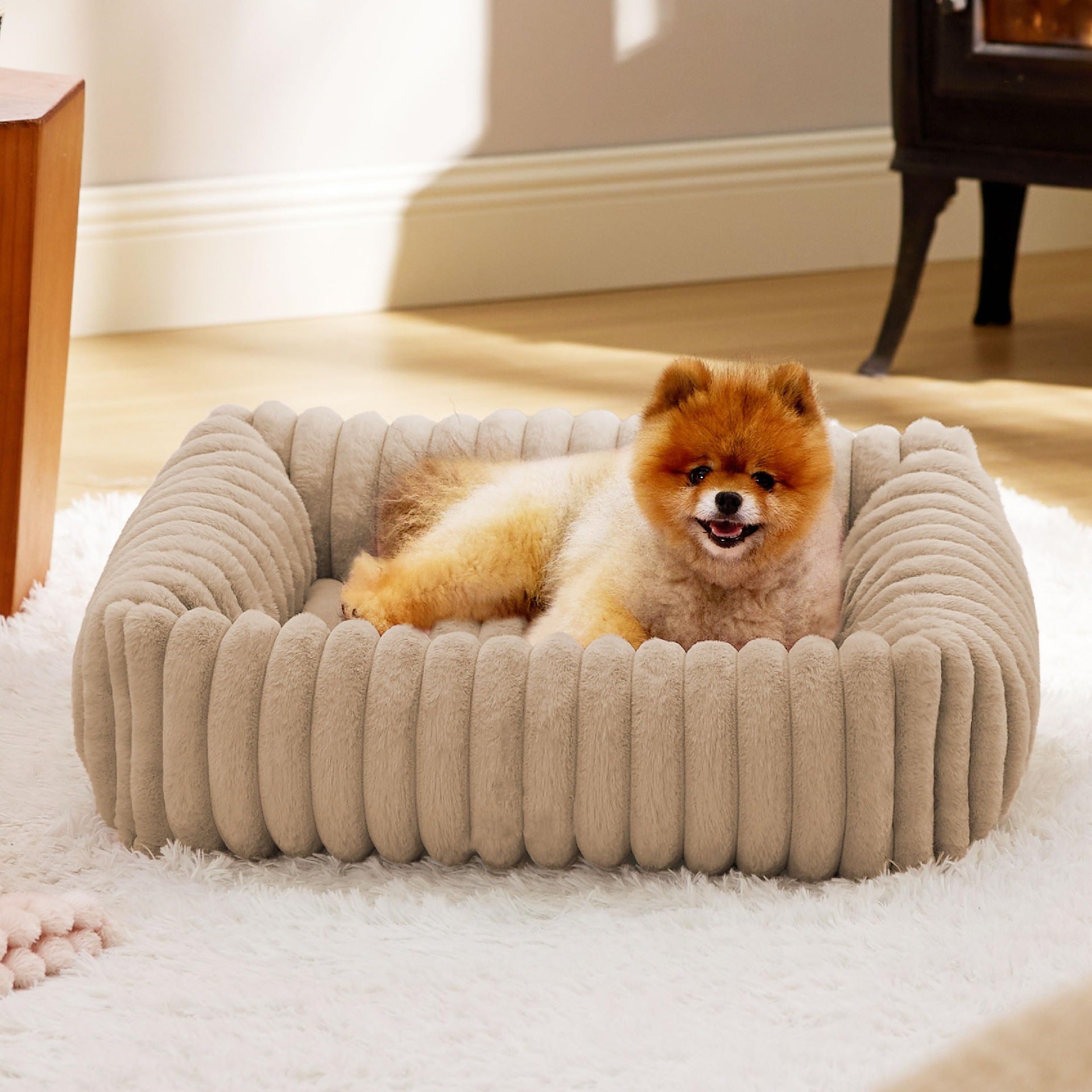 Pet Supplies Warm Plush Pet Bed