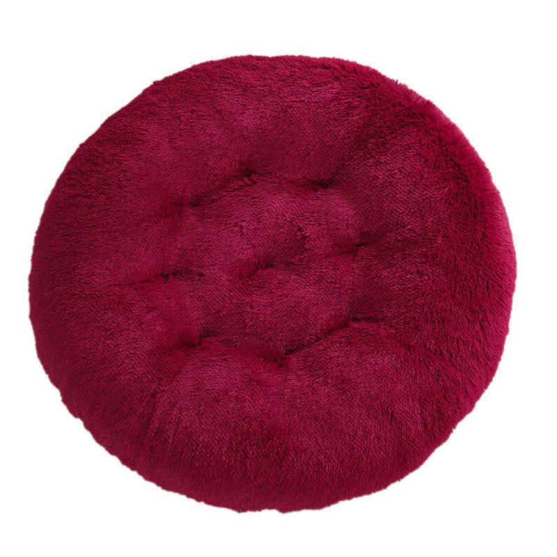Round Pet Plush Warm Sleep Bed