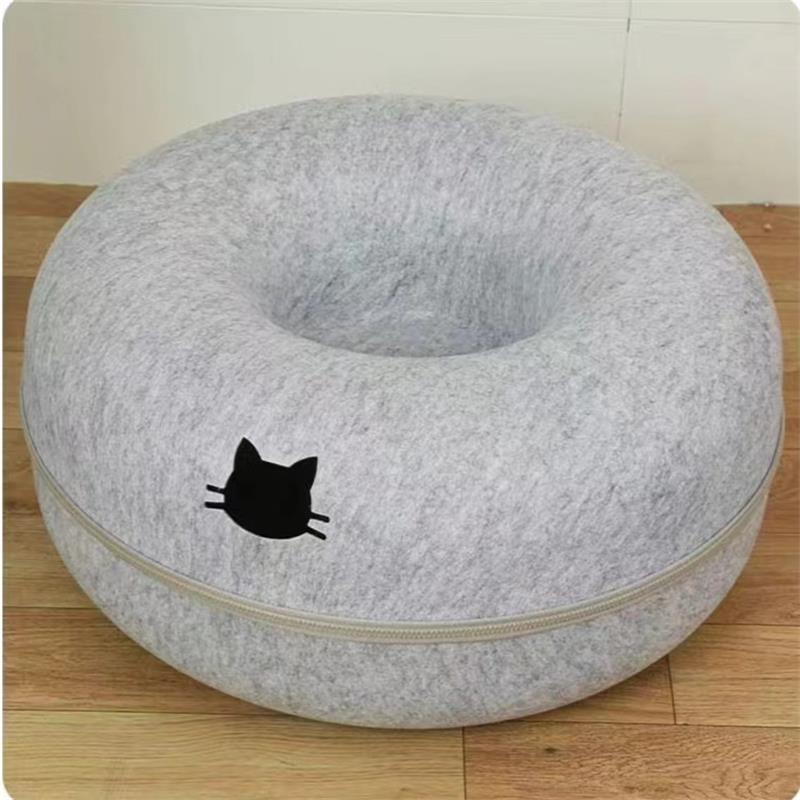 Pet Comfortable Round Cat Tunnel Bed