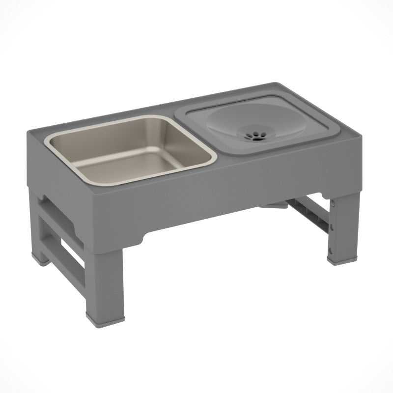 Stainless Stand Adjustable Pet Feeding Dish Bowl