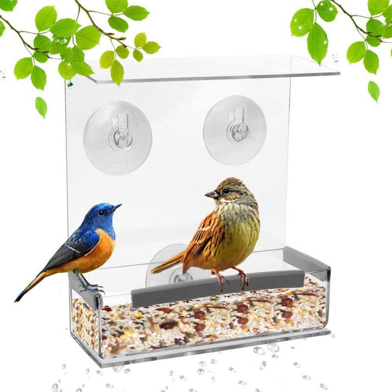 Acrylic Bird Feeder Pet Bird Cage