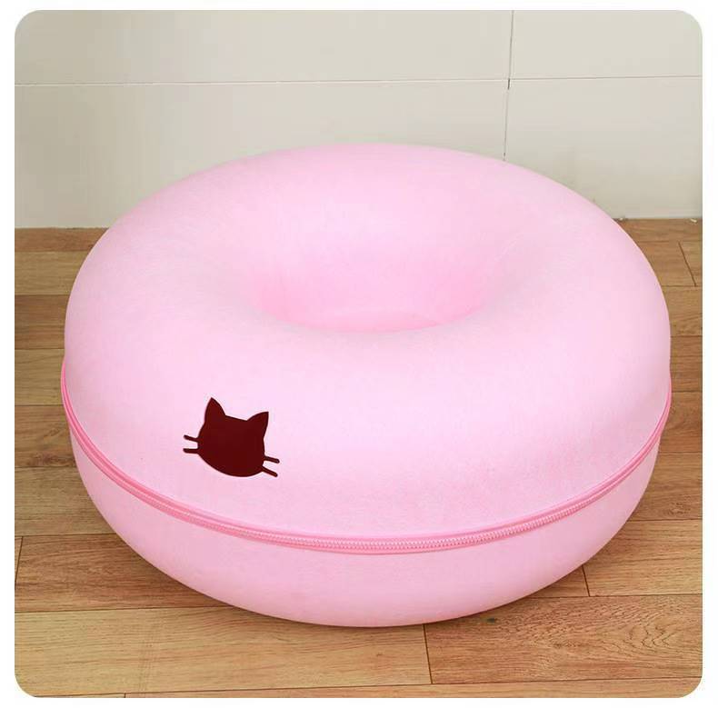 Pet Comfortable Round Cat Tunnel Bed