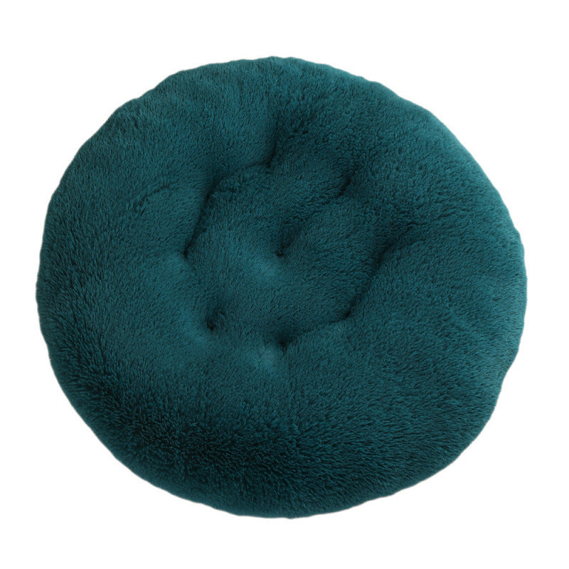 Round Pet Plush Warm Sleep Bed