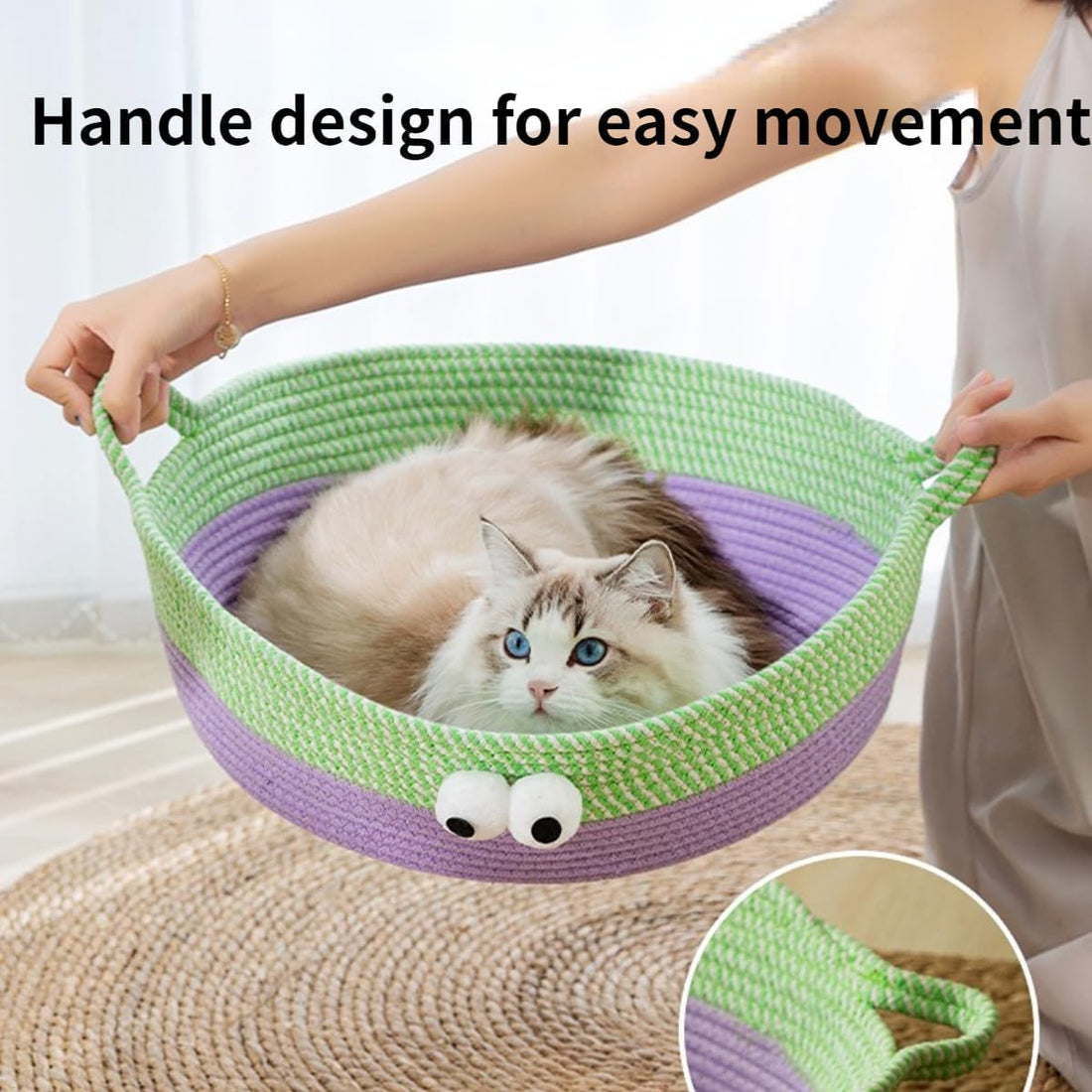 Scratch Woven Cotton Rope Pet Bed