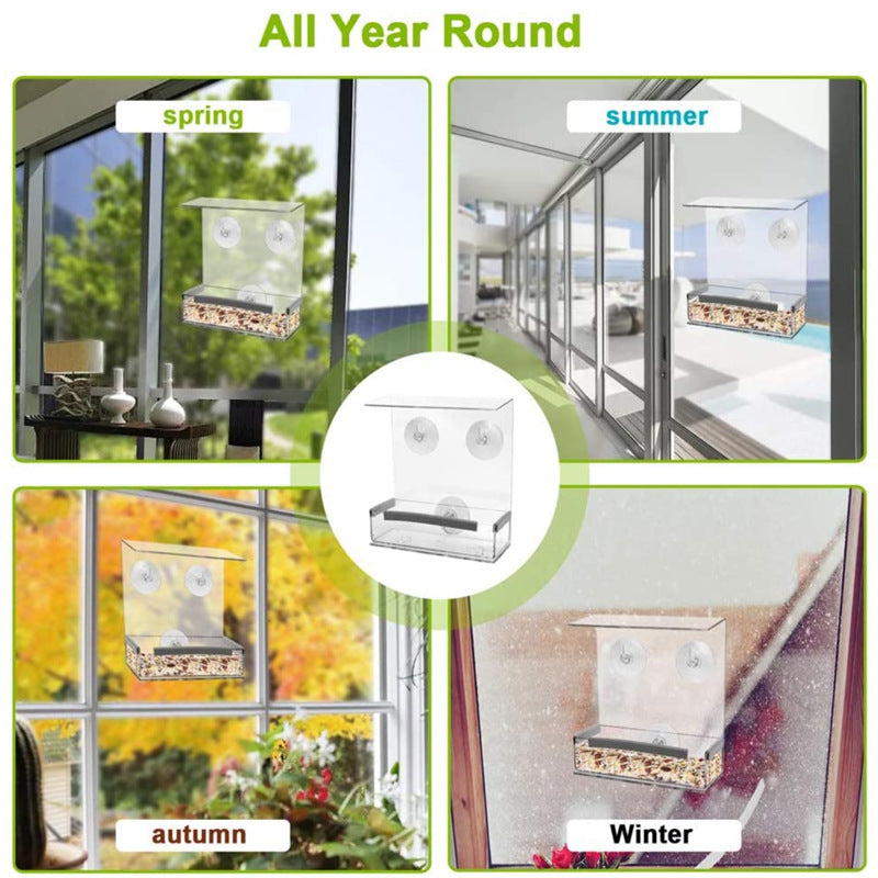 Acrylic Bird Feeder Pet Bird Cage