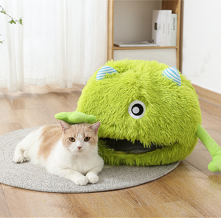 Washable Fluffy Round Pet Bed