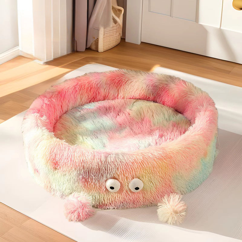 Winter Warm Cute Eye Pet Bed