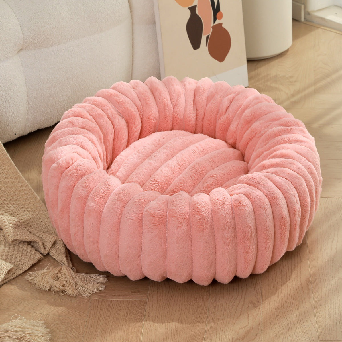High Weight Pet Straight Rabbit Plush Bed
