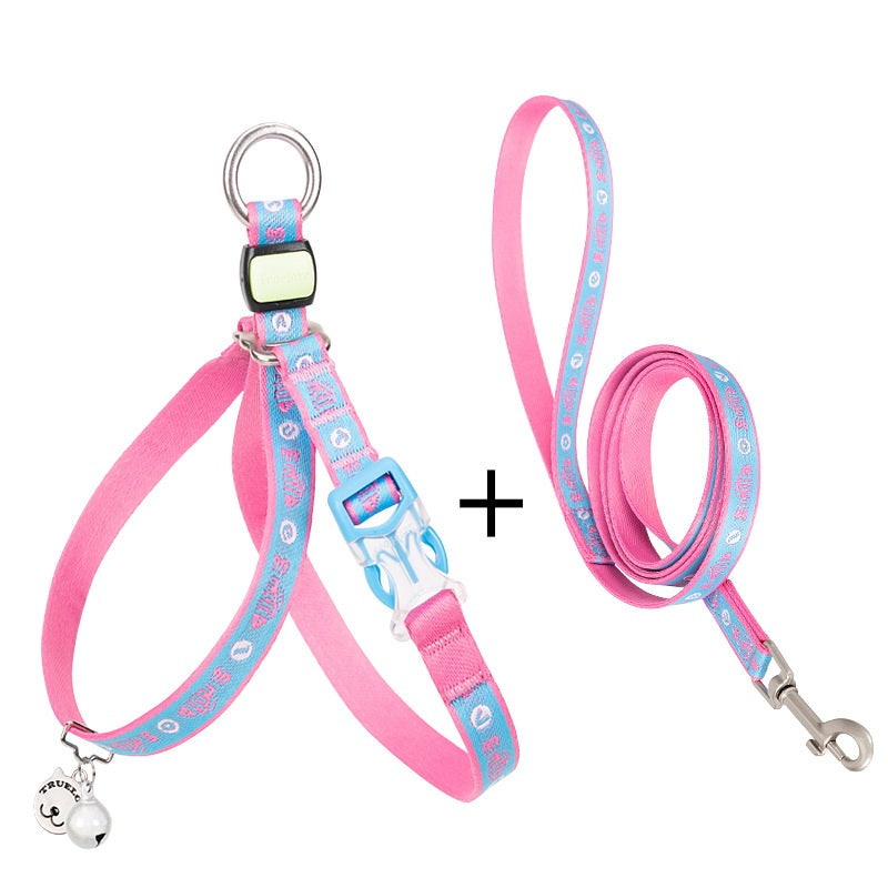 Pet Cat Bell Chest Strap Teddy Leash
