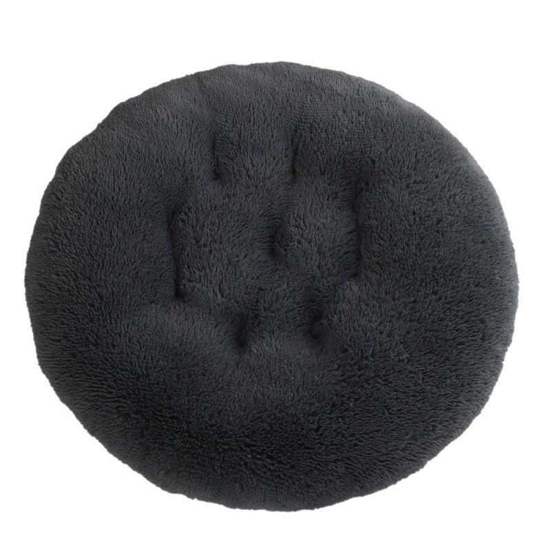 Round Pet Plush Warm Sleep Bed