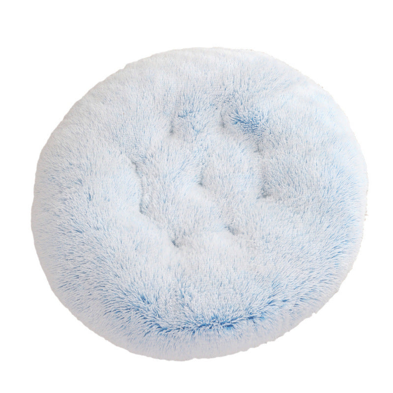 Round Pet Plush Warm Sleep Bed