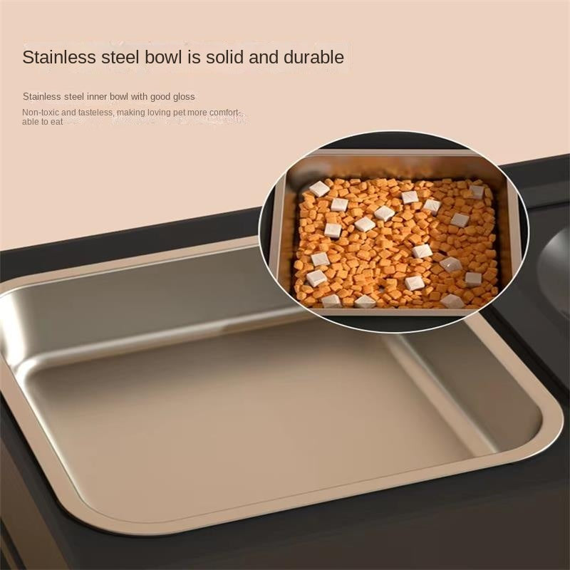 Stainless Stand Adjustable Pet Feeding Dish Bowl