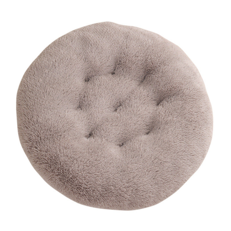 Round Pet Plush Warm Sleep Bed