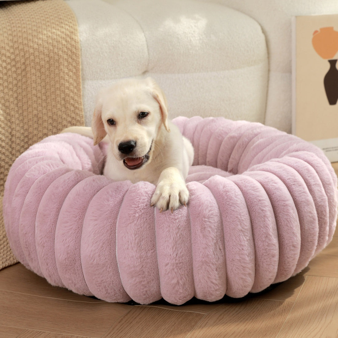 High Weight Pet Straight Rabbit Plush Bed