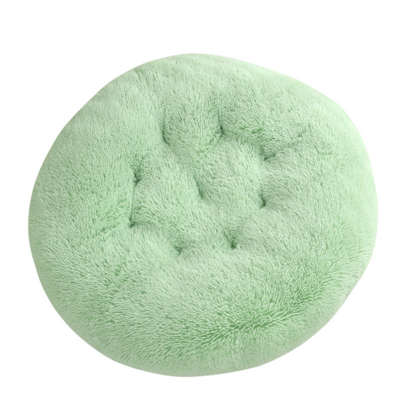 Round Pet Plush Warm Sleep Bed
