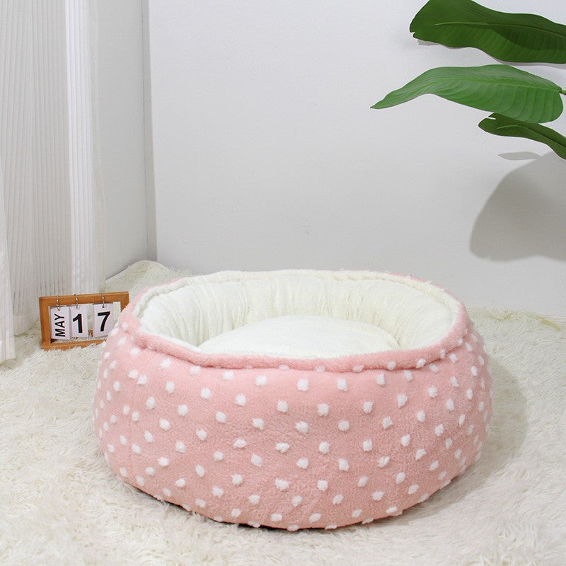 Pet Round Soft And Warm Bed