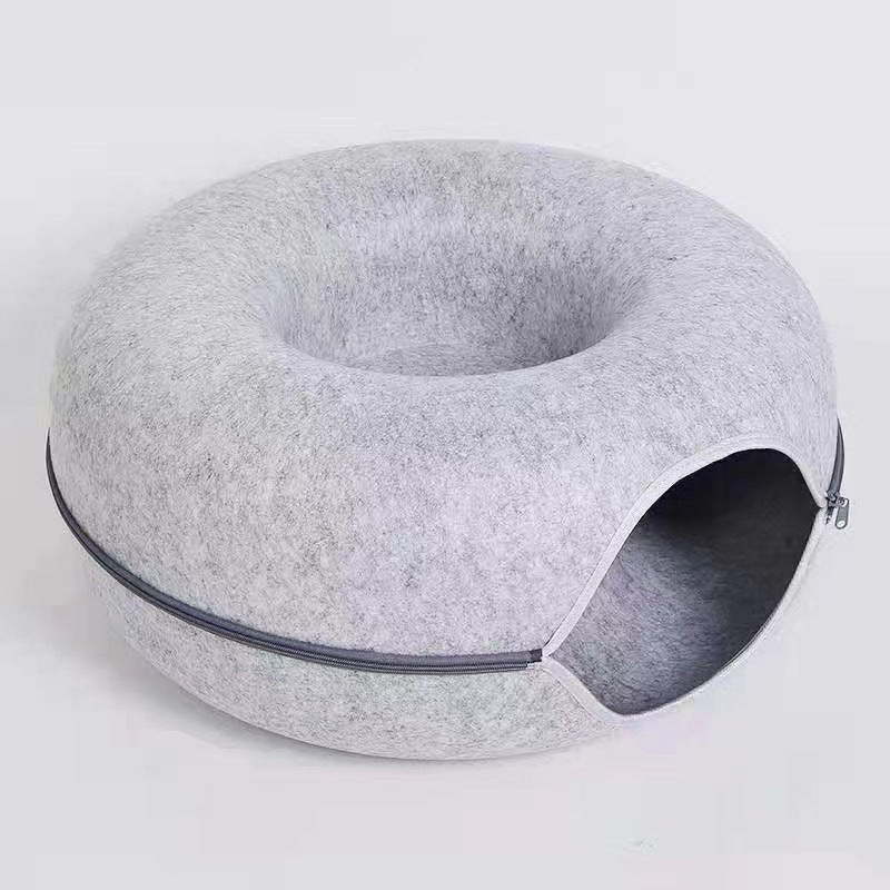 Pet Comfortable Round Cat Tunnel Bed